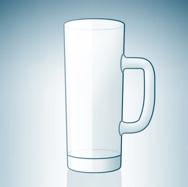空淡啤酒玻璃 — 图库矢量图片