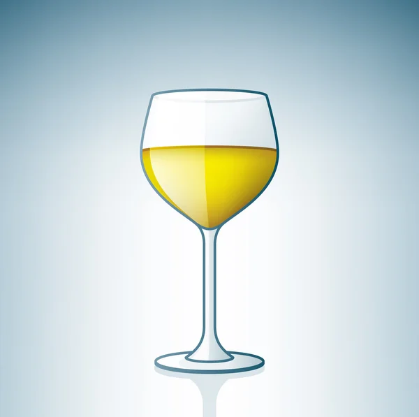 Weißweinglas — Stockvektor
