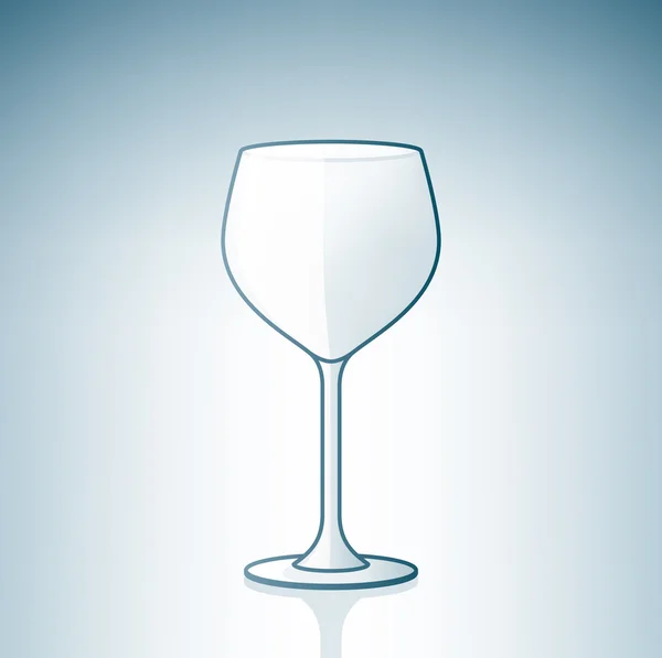 Leeg wijnglas — Stockvector