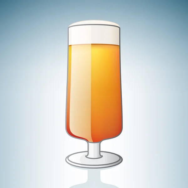 Vetro di birra leggera — Vettoriale Stock