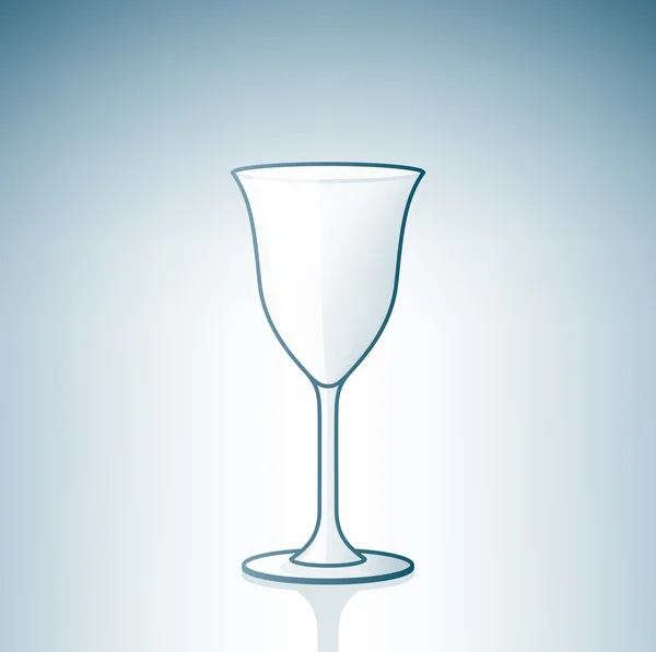Пустой бокал вина — стоковый вектор