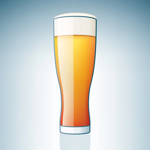Světlé pivo sklo — Stockový vektor