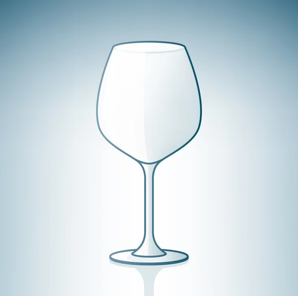 Empty Wine Glass — Stock Vector