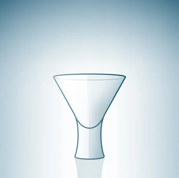 Empty Vodka Shoot Glass — Stock Vector