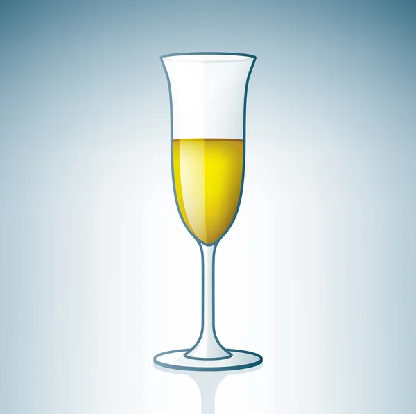 Λευκό ποτήρι κρασιού — Διανυσματικό Αρχείο