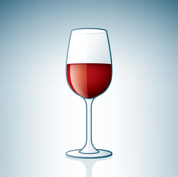 Червоні вина скла — стоковий вектор