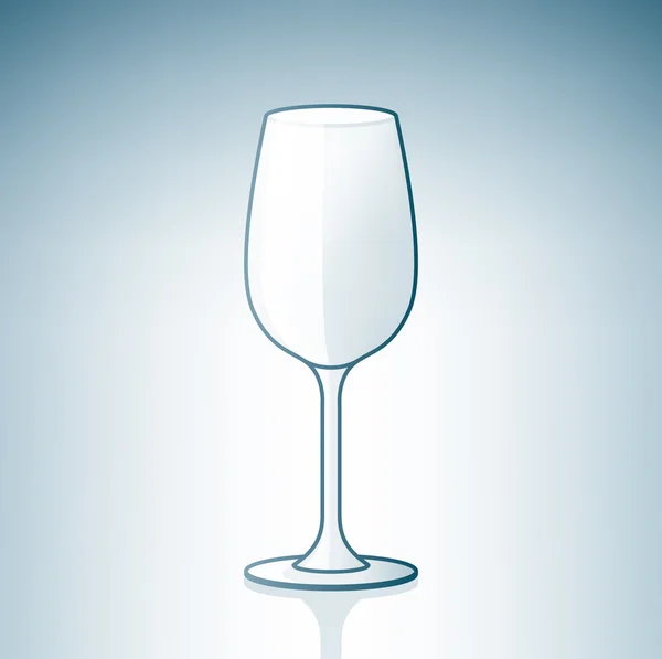 Boş şarap kadehi — Stok Vektör