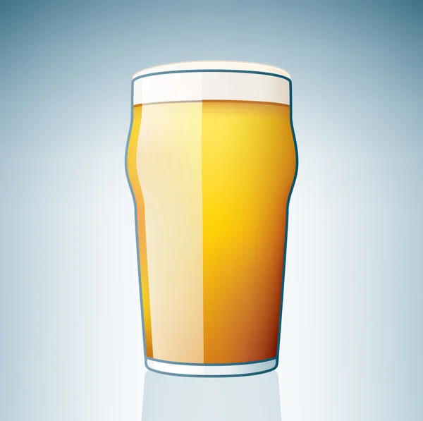 Vidrio de cerveza ligero — Vector de stock