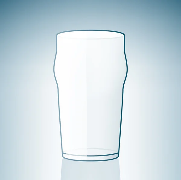 Vaso de cerveza vacío — Vector de stock