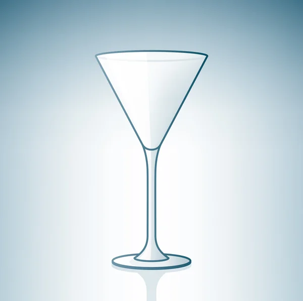 Bicchiere da martini vuoto — Vettoriale Stock