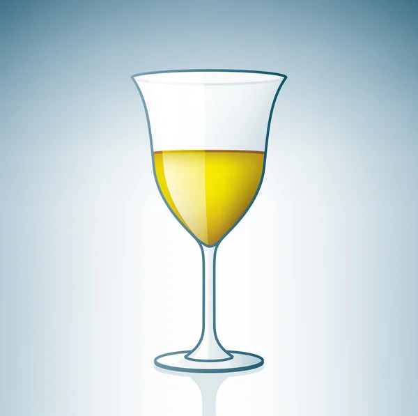 白ワイングラス — ストックベクタ
