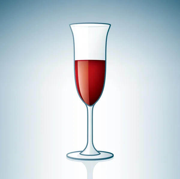 Rood wijnglas — Stockvector