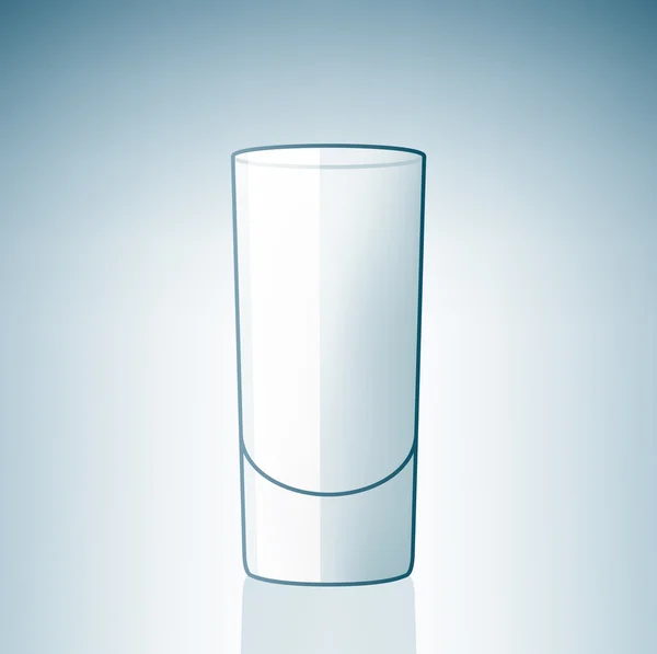 Verre de tir de vodka vide — Image vectorielle