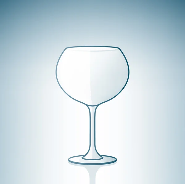 Leeres Weinglas — Stockvektor