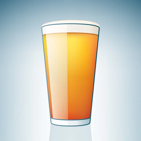 Vidro de cerveja leve — Vetor de Stock