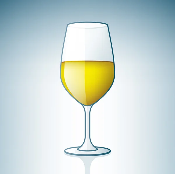 白葡萄酒杯 — 图库矢量图片