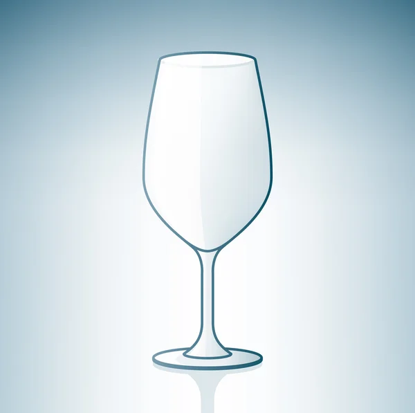 Leeg wijnglas — Stockvector