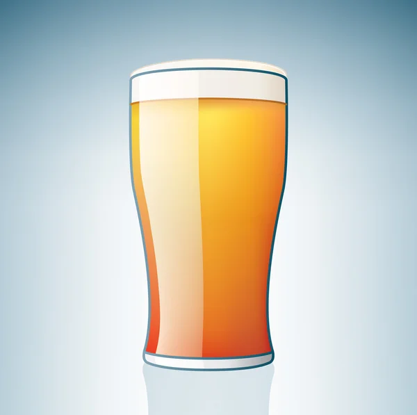 Vidrio de cerveza ligero — Vector de stock