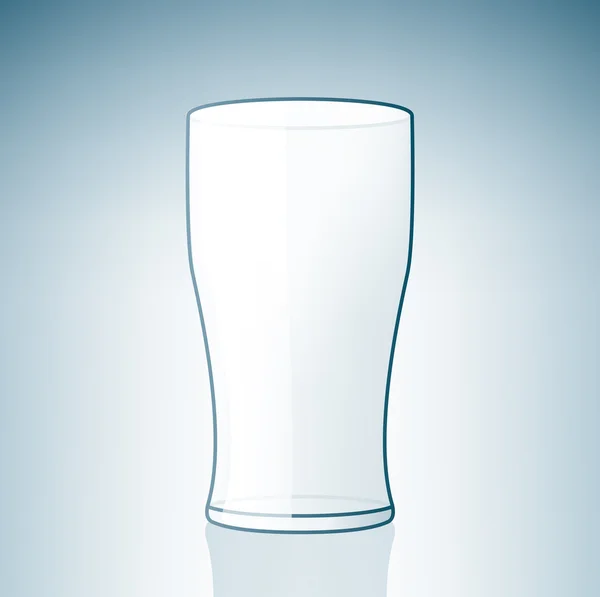 Bicchiere di birra vuoto — Vettoriale Stock