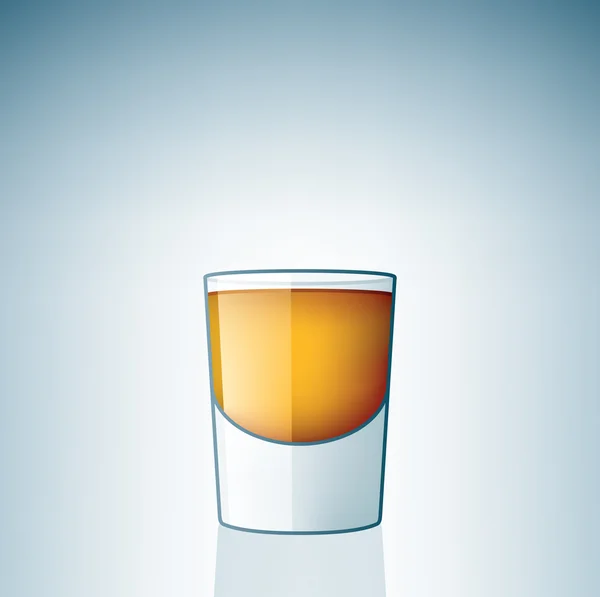 Vodka natáčení sklo — Stockový vektor