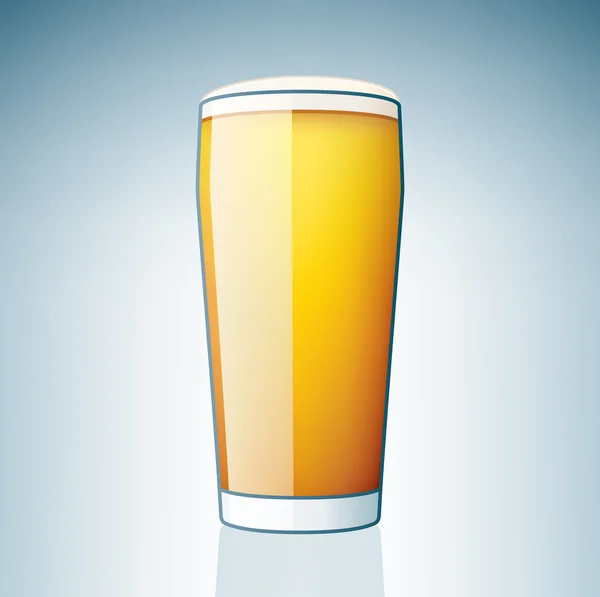 Verre à bière léger — Image vectorielle