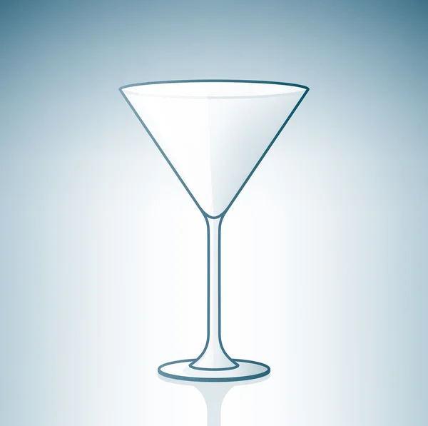 Empty Martini Glass — Stock Vector