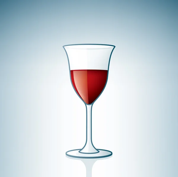 Rood wijnglas — Stockvector