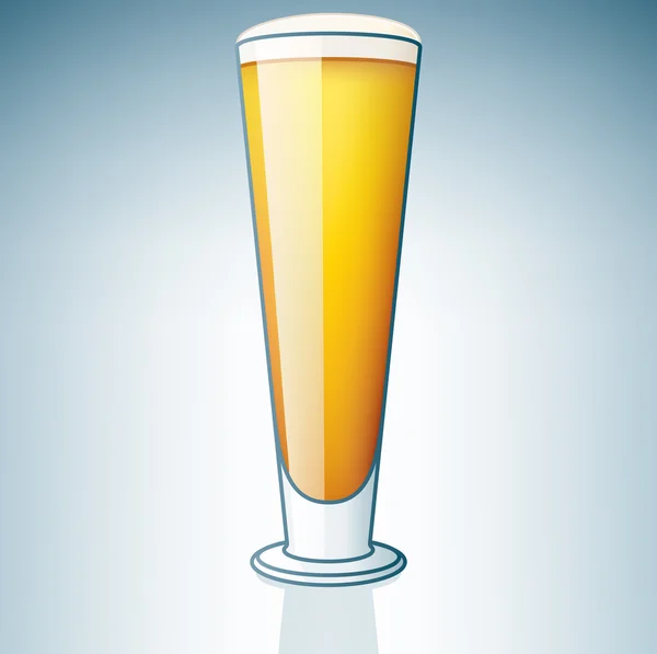 Verre à bière léger — Image vectorielle