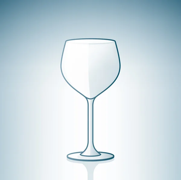 Leeres Weinglas — Stockvektor