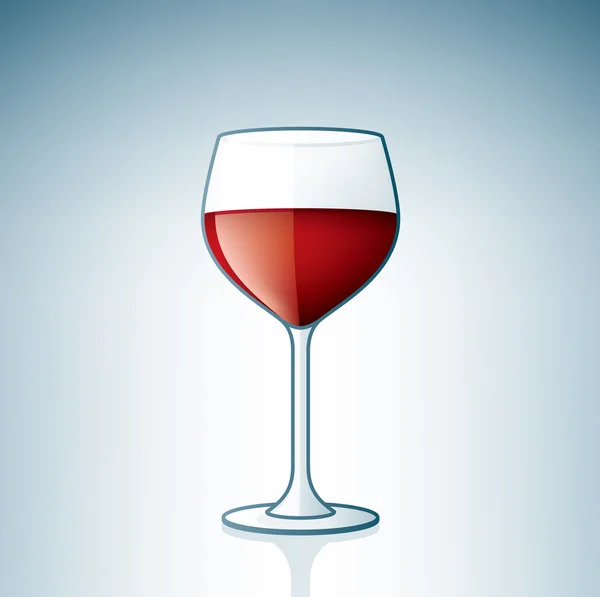 Červené víno sklo — Stockový vektor