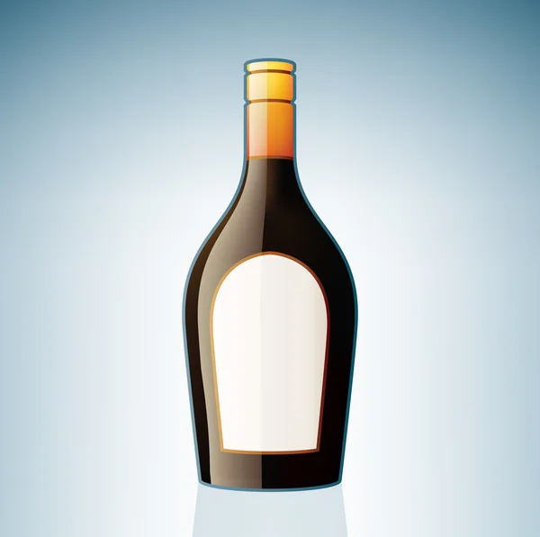Bottiglia liquore marrone — Vettoriale Stock