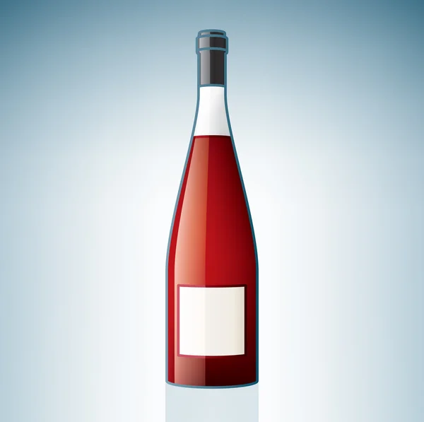 Червоний пляшку вина — стоковий вектор