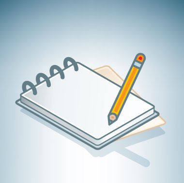 Office Notebook & Pen clipart