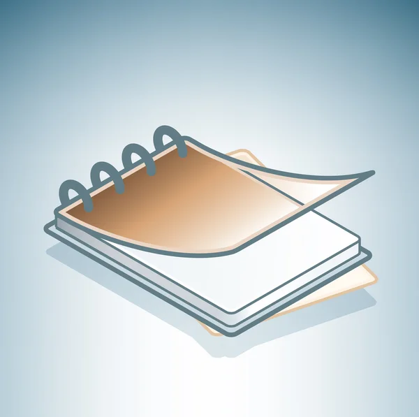 Braunes Büroklingelbuch — Stockvektor