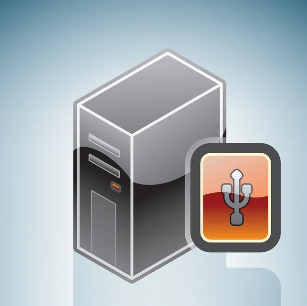 Computer USB disk drive — Stock Vector