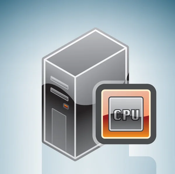 Unidade / processador principal do computador — Vetor de Stock