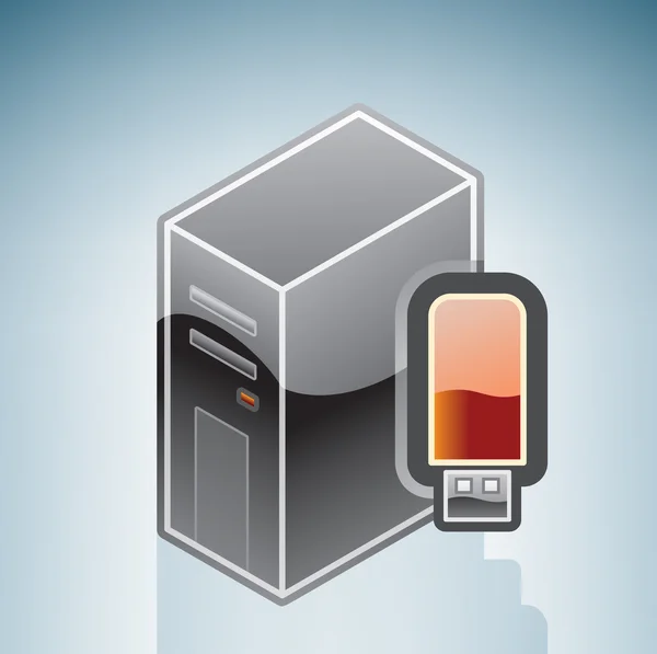 Computer USB Pendrive — Stockvector