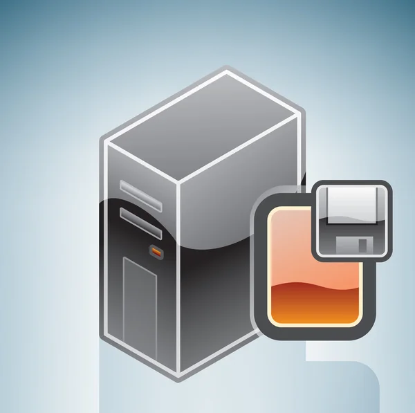 Diskettestation computer — Stockvector