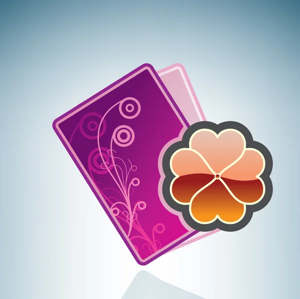 Valentine/Love Card & Clover — Stock Vector