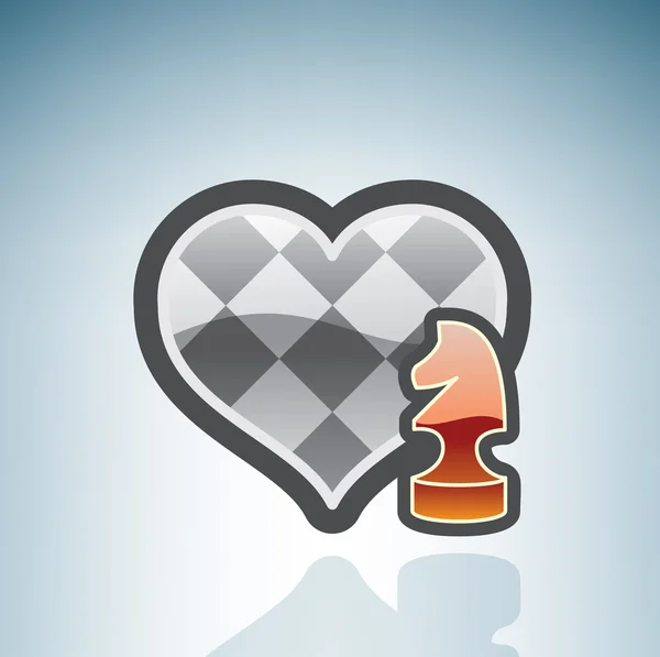 Liebe zum Schachspiel — Stockvektor
