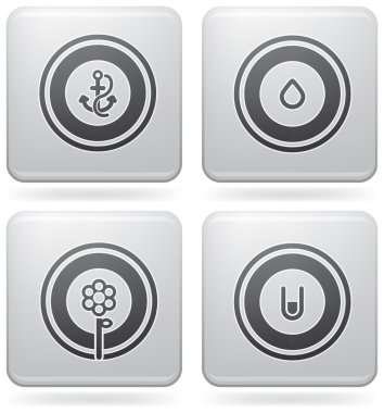 Platin Meydanı 2d Icons Set: soyut