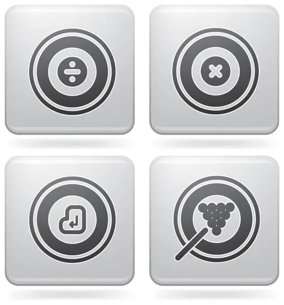 Conjunto de ícones 2D quadrado de platina: abstrato —  Vetores de Stock