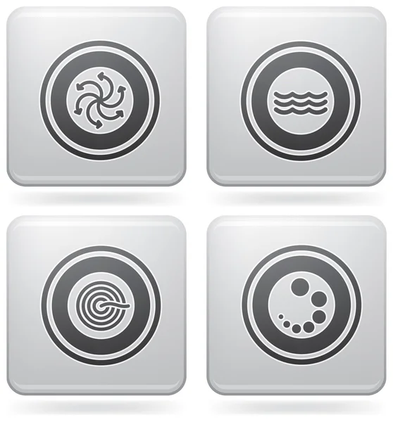 Conjunto de ícones 2D quadrado de platina: abstrato —  Vetores de Stock