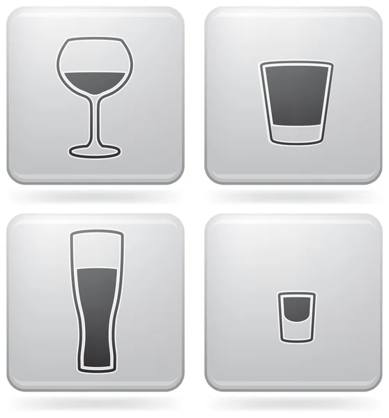 Bicchieri di alcol — Vettoriale Stock