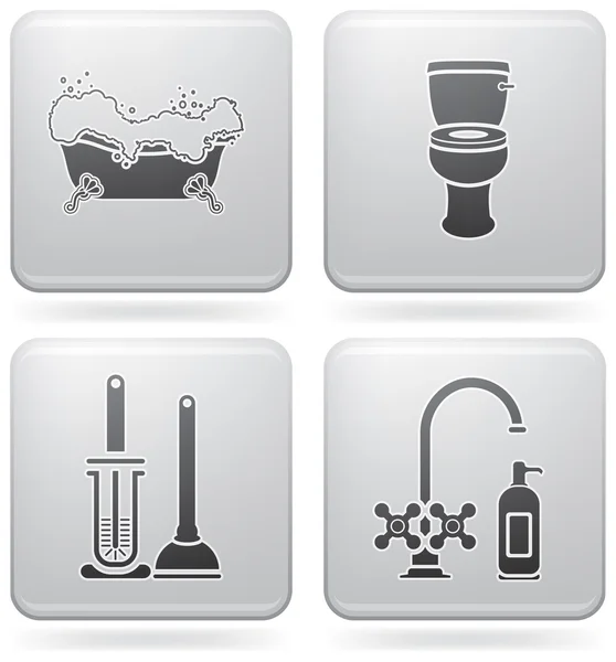 Ustensiles de salle de bain — Image vectorielle
