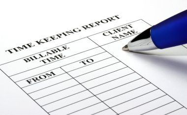 Legal Time Keeping Report clipart
