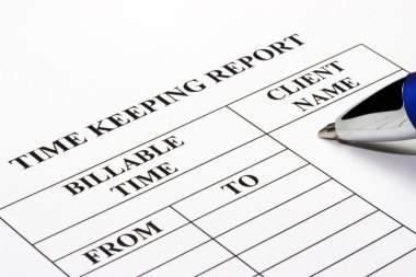 Legal Time Keeping Report clipart