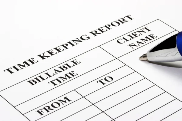 Legal Time Keeping Report — Stock Photo, Image