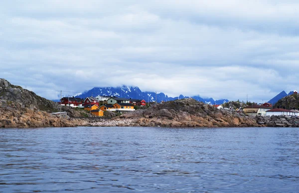 Villaggio norvegese sulle isole Lofoten — Foto Stock