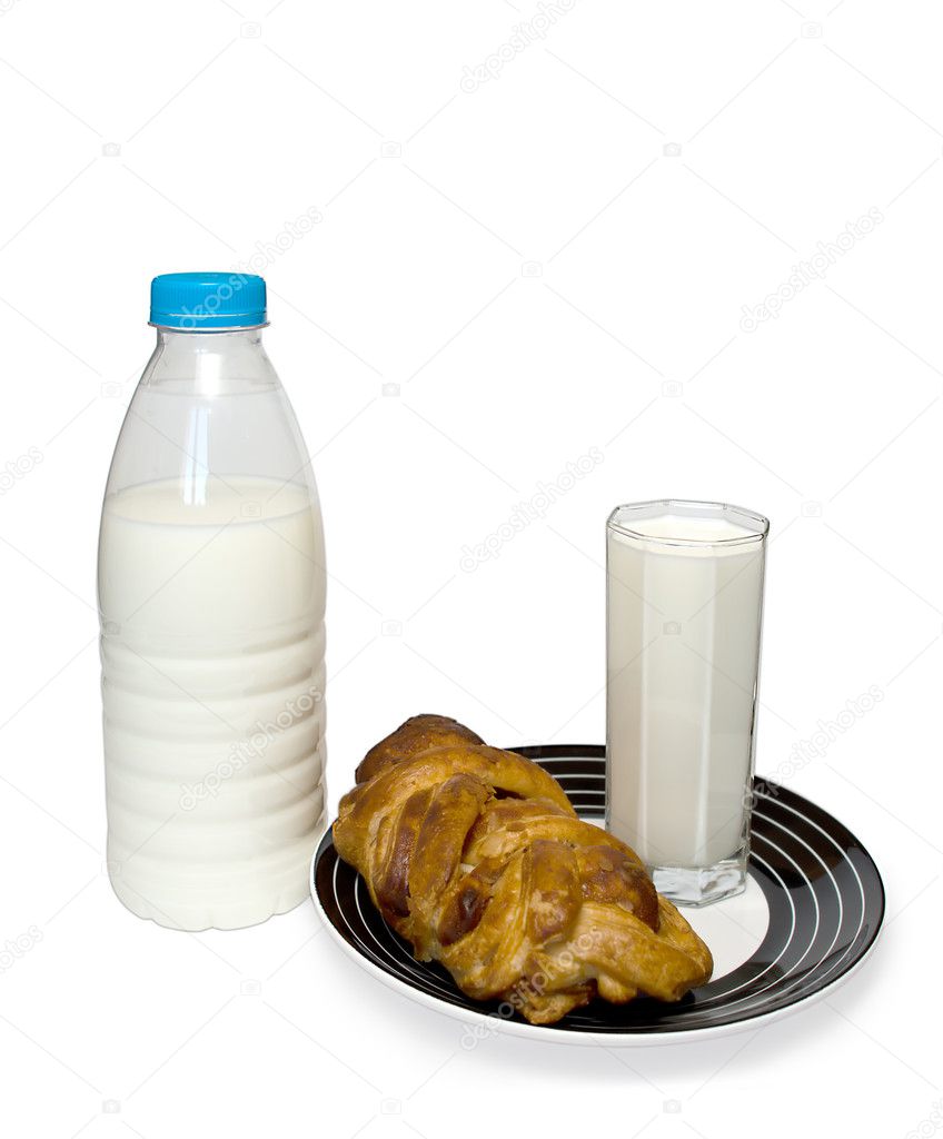 Milk with a roll